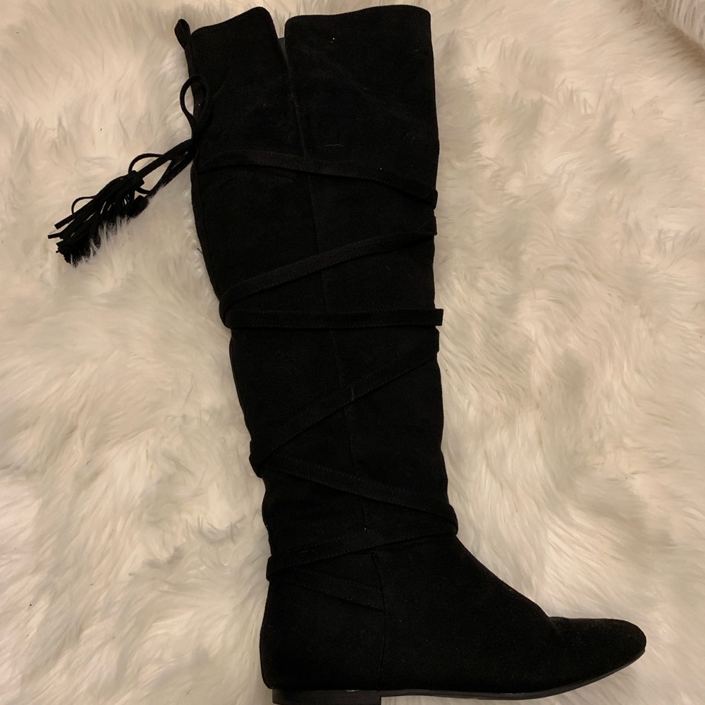 Black over the knee boots